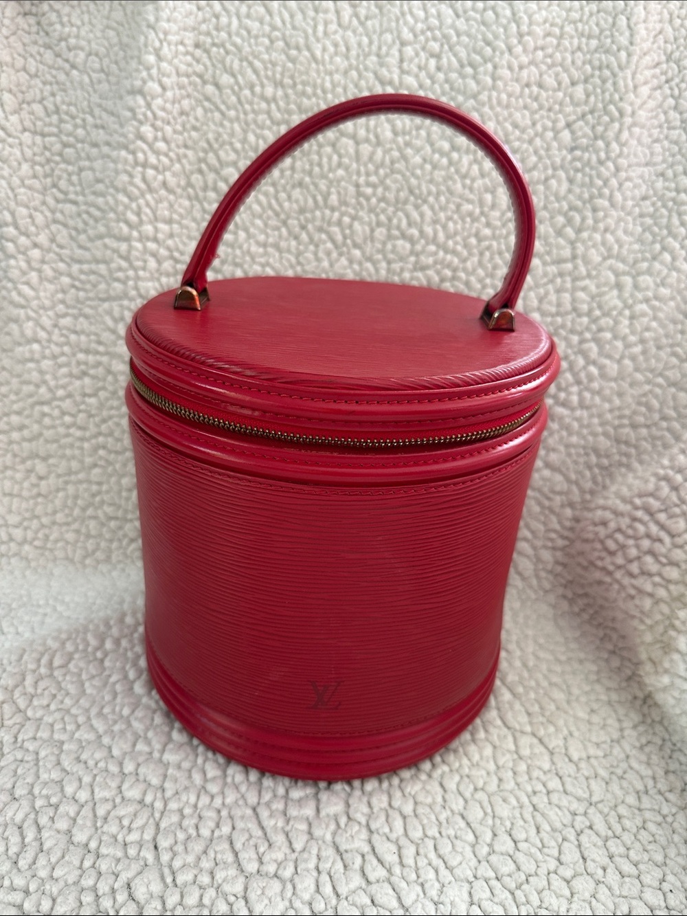 Louis Vuitton Cannes Castillan Red Epi Leather Top-Handle Bag vintage with CoA